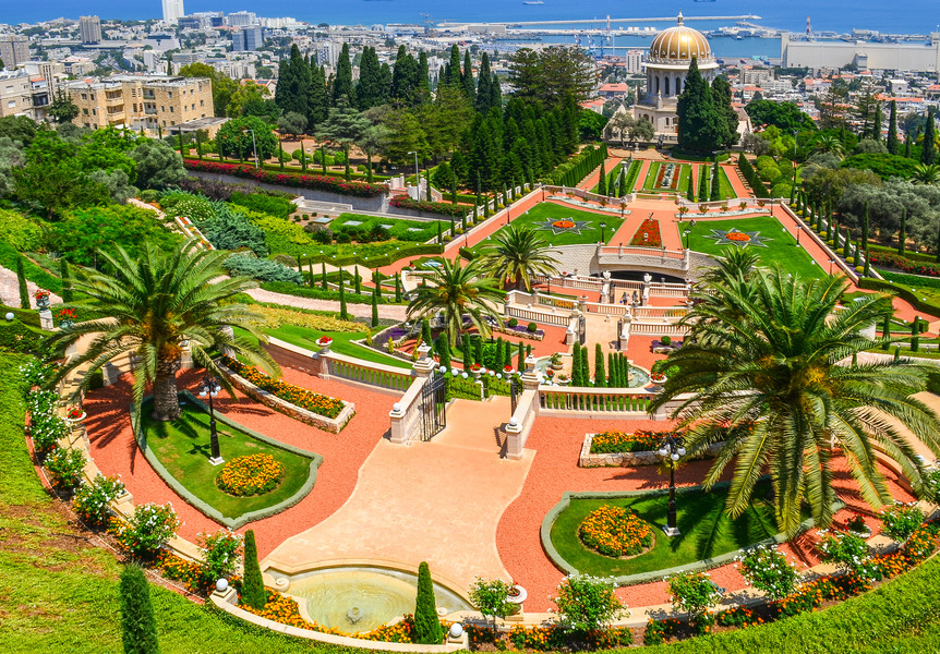  Bahai Gardens in Haifa, Israel