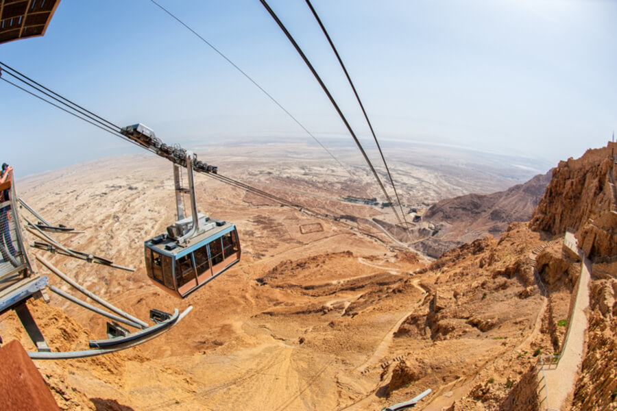 The Judean Desert from the Masada Cable Car, Israel