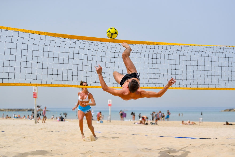 Footvolley game at Bograshov beach