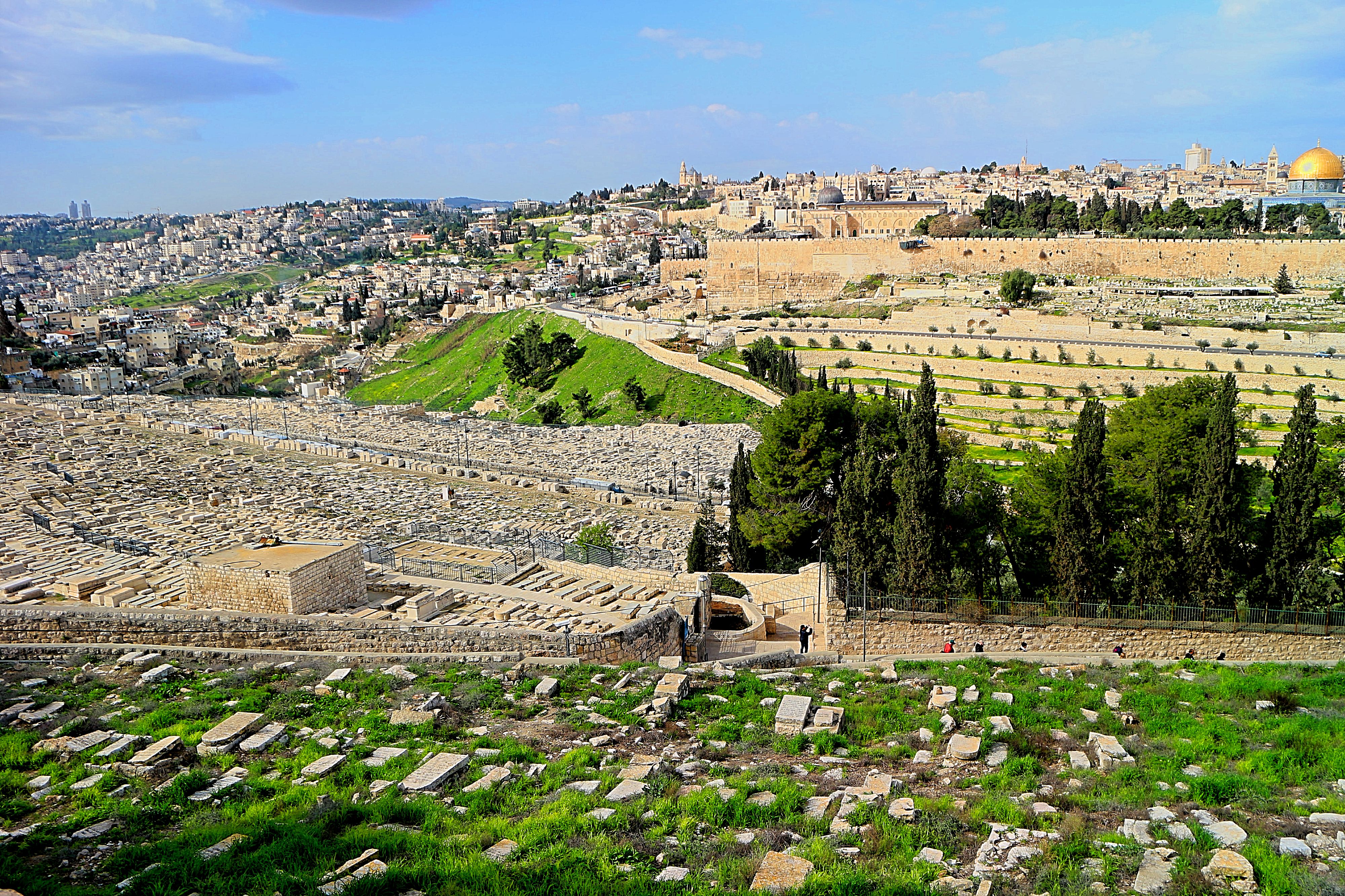 View of the Jewish Cemetery on the Mount of Olives