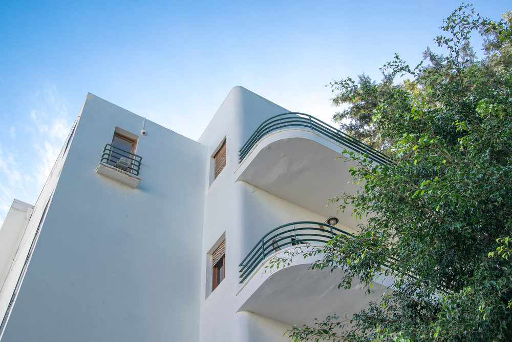 Bauhaus style building, Ben Gurion Boulevard