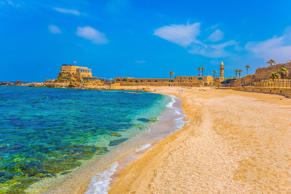 The port of King Herod in ancient Caesarea