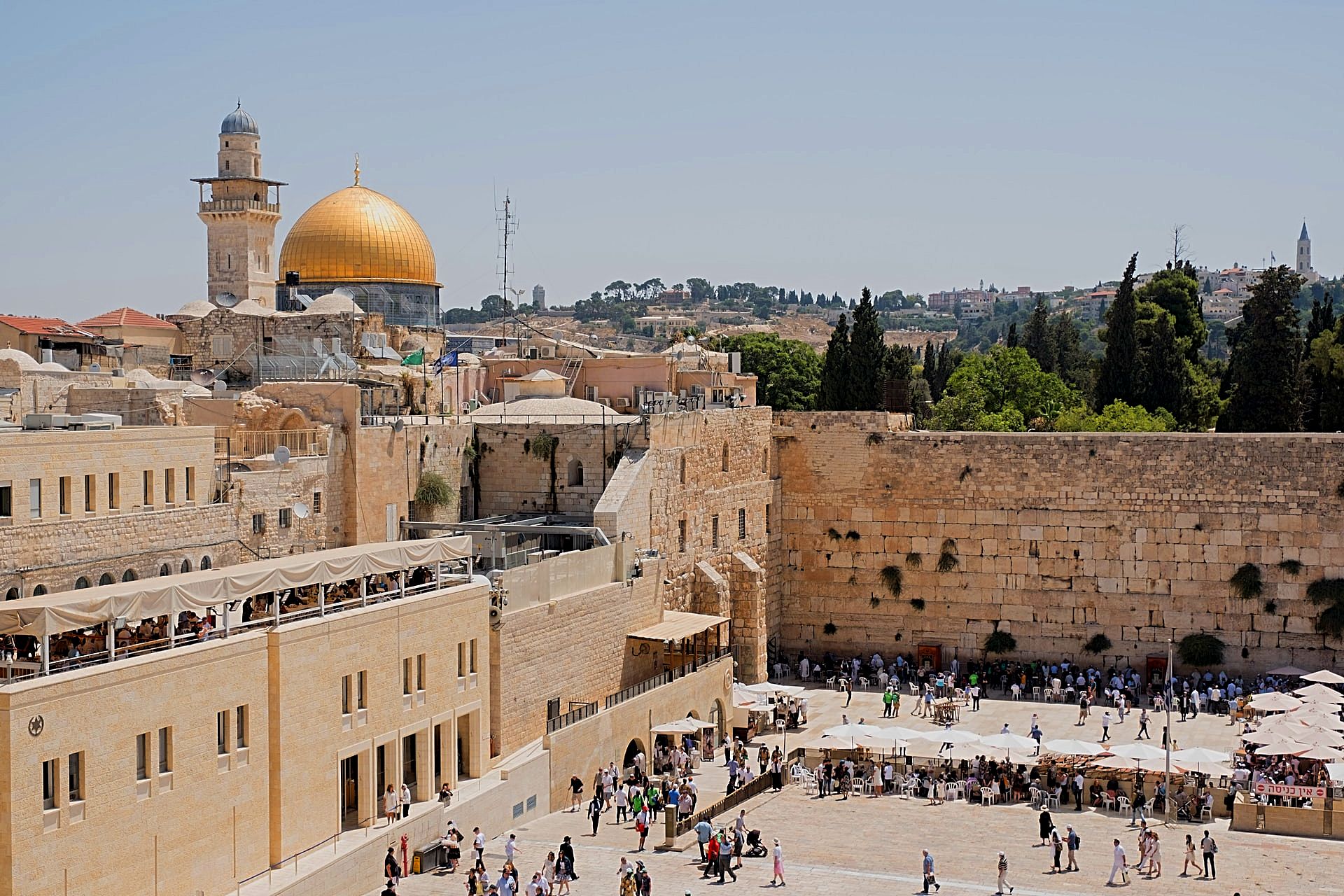 View of the Western Wall and Dome of the Rock, Jerusalem